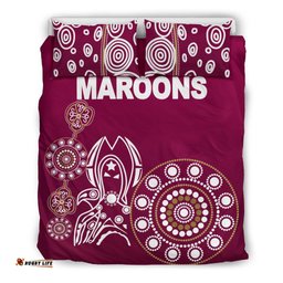 Queensland Bedding Set Maroons Simple Indigenous