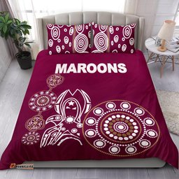 Queensland Bedding Set Maroons Simple Indigenous