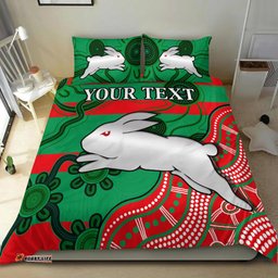 Custom Personalised Rabbitohs Bedding Set Nippy Indigenous