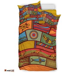 Bedding Set - Aboriginal Art With Animals