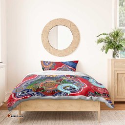 Custom NAIDOC Week 2024 Essendon Bombers Bedding Set Australia Aboriginal Dot Painting DT02