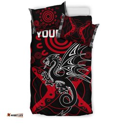 Custom Personalised Dragons Bedding Set St. George Aboriginal