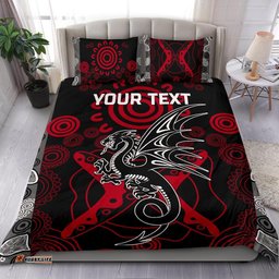 Custom Personalised Dragons Bedding Set St. George Aboriginal