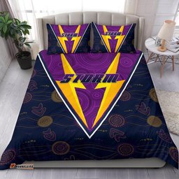 Melbourne Storm Bedding Set Indigenous Artsy Style
