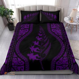 New Zealand Haka Fern Bedding Set Violet