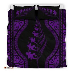 New Zealand Haka Fern Bedding Set Violet