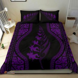 New Zealand Haka Fern Bedding Set Violet