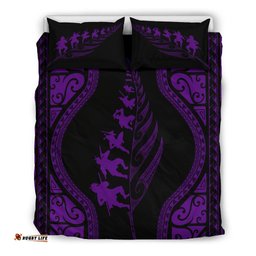 New Zealand Haka Fern Bedding Set Violet