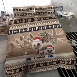 Aussie Echidna Bedding Set Merry Christmas