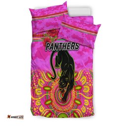 Penrith Panthers ANZAC 2022 Bedding Set Indigenous Vibes Pink