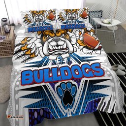 Bulldogs Rugby Custom Aboriginal Bedding Set - Indigenous Super Bulldogs RLT13