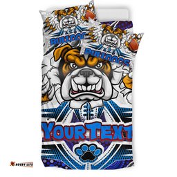 Bulldogs Rugby Custom Aboriginal Bedding Set - Indigenous Super Bulldogs RLT13