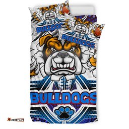 Bulldogs Rugby Custom Aboriginal Bedding Set - Indigenous Super Bulldogs RLT13