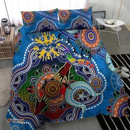 Custom NAIDOC Week 2024 Geelong Cats Bedding Set Australia Aboriginal Dot Painting DT02