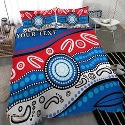 Custom Personalised Bulldogs Indigenous Bedding Set Western