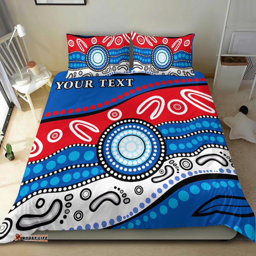 Custom Personalised Bulldogs Indigenous Bedding Set Western