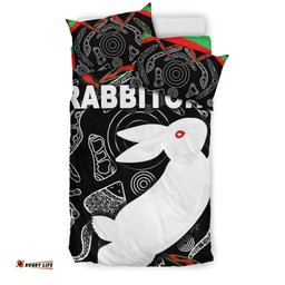 Rabbitohs Bedding Set Indigenous Mystery Vibes