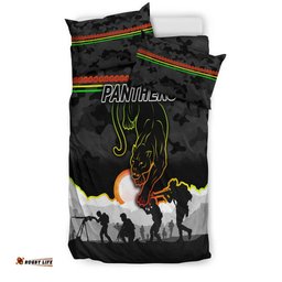 Penrith Panthers ANZAC 2022 Bedding Set Simple Style Black