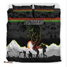 Penrith Panthers ANZAC 2022 Bedding Set Simple Style Black