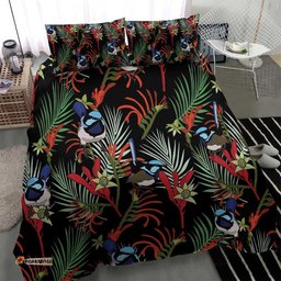 Australia Kangaroo Paw And Splendid Fairy wren Bedding Set Sameless Style