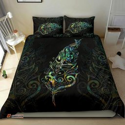 Light Silver Fern New Zealand Bedding Set, Paua Shell