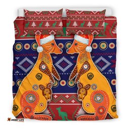 Australia Christmas Bedding Set - Mother Kangaroo In Christmas