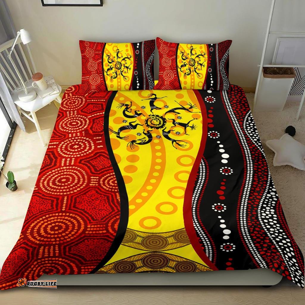 Aboriginal Bedding Sets - Dreamtime Koori Dot Acrylic Paint
