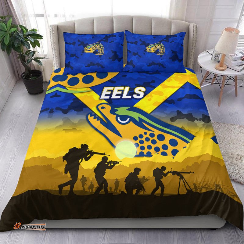 Parramatta Eels ANZAC 2022 Bedding Set Simple Style Blue