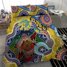 Personalised Eels NAIDOC Week 2024 Bedding Set Australia Aboriginal Dot Painting DT02