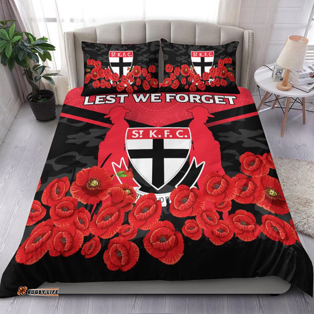 St Kilda Saints Anzac Day Indigenous Art Bedding Set -