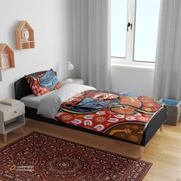 Dad and Son Footprint Father's Day Personalised Bedding Set Australian Aboriginal Art
