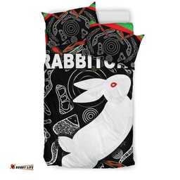 Rabbitohs Bedding Set Indigenous Mystery Vibes