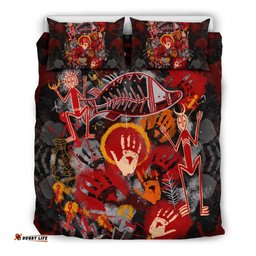 Custom Aboriginal Bedding Set - Indigenous Fish Hand Art
