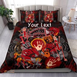 Custom Aboriginal Bedding Set - Indigenous Fish Hand Art