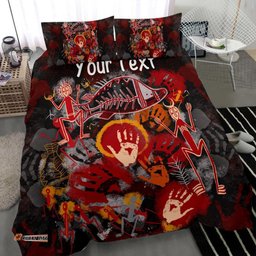 Custom Aboriginal Bedding Set - Indigenous Fish Hand Art