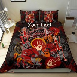 Custom Aboriginal Bedding Set - Indigenous Fish Hand Art