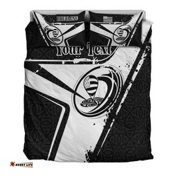 Custom Text Brittany Rugby Personalised Bedding Set - Breizh Rugby