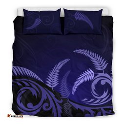 New Zealand Silver Fern Bedding Set Navy