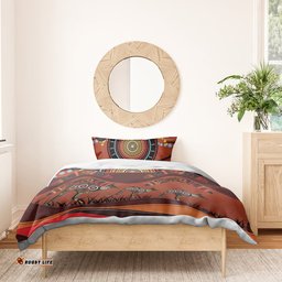 Bomerang and Kangaroo Aboriginal Art Bedding Set