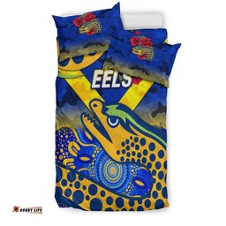 Parramatta Eels ANZAC 2022 Bedding Set Indigenous Vibes Blue