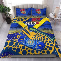 Parramatta Eels ANZAC 2022 Bedding Set Indigenous Vibes Blue