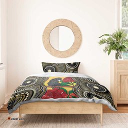 Waratah And Banksian Cockatoo Bedding Set Aboriginal Art