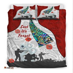 VibeHoodie Bedding Set - New Zealand Anzac Fern & Maori Bedding Set