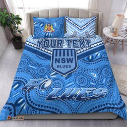 Custom Personalised NSW Blues Bedding Set Aboriginal and Polynesia Admirable
