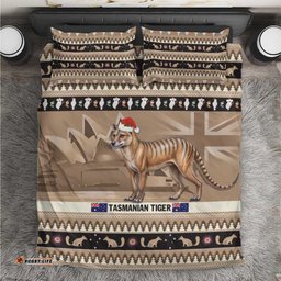 Aussie Tasmanian Tiger Bedding Set Merry Christmas