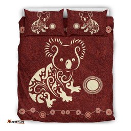 Aboriginal Bedding Sets, Koala Patterns Treasure Dot Painting Ver01