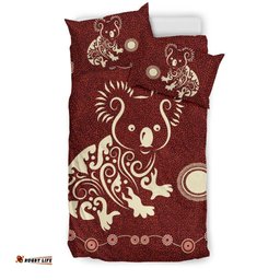 Aboriginal Bedding Sets, Koala Patterns Treasure Dot Painting Ver01