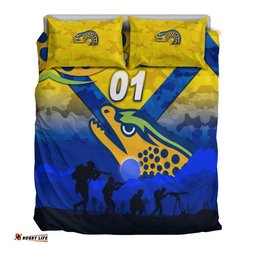 Custom Personalised Parramatta Eels ANZAC 2022 Bedding Set Simple Style Gold