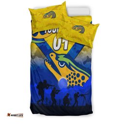 Custom Personalised Parramatta Eels ANZAC 2022 Bedding Set Simple Style Gold