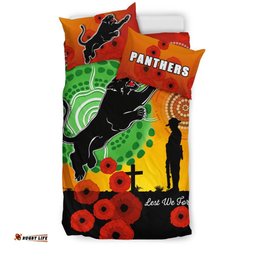 Panthers Anzac Day Bedding Set Mix Indigenous Lest We Forget